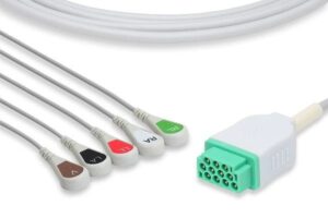 GE  Direct-Connect ECG Cable - 5 Leads Snap