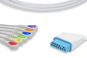 Nihon Kohden Direct-Connect ECG Cable - 5 Leads Snap