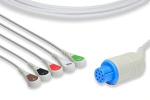Datex Ohmeda Direct-Connect ECG Cable - 5 Leads Snap