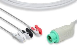 Schiller Direct-Connect ECG Cable - 3 Clip Type