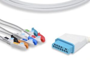 Nihon Kohden Direct-Connect ECG Cable - 5 Clip Type