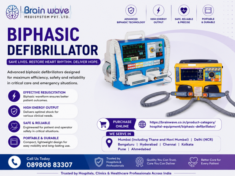 Biphasic Defibrillator – Advanced Cardiac Resuscitation System for Emergency and Critical Care