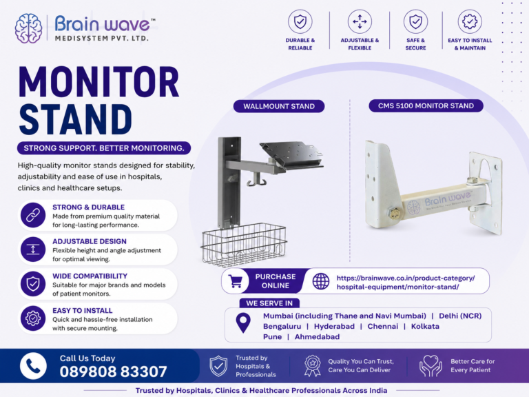 Hospital Monitor Stand – Durable, Adjustable & Secure Mounting Solution for Patient Monitors