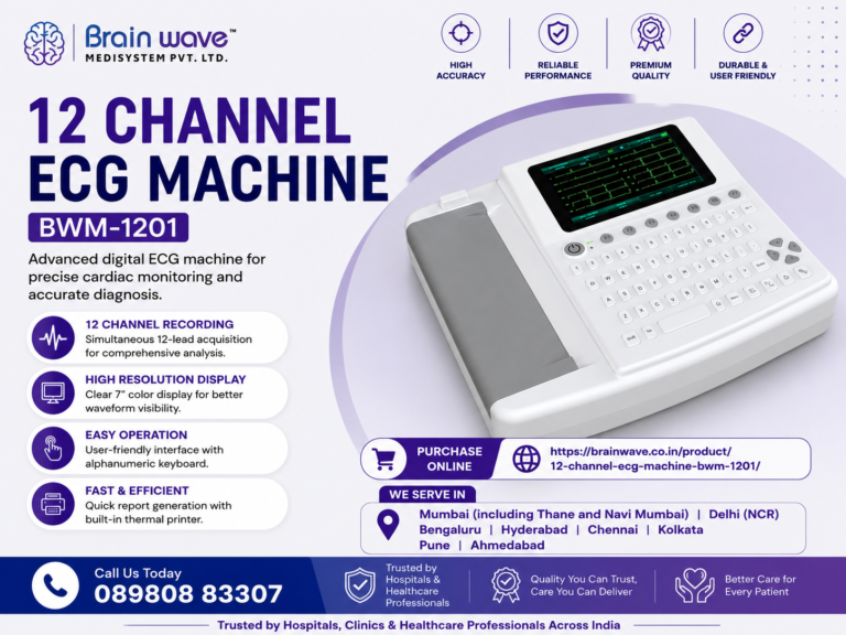 12 Channel ECG Machine BWM-1201 for Accurate Cardiac Diagnosis