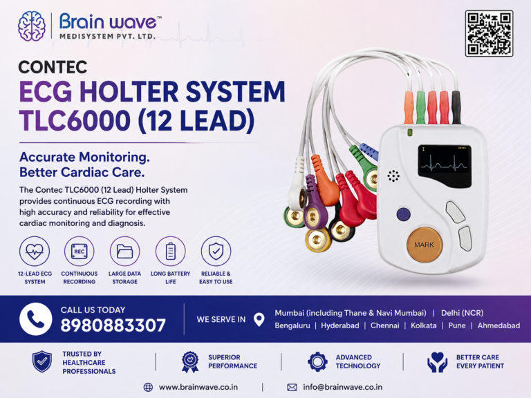 Contec ECG Holter System TLC6000 (12 Lead) – Advanced Continuous ECG Monitoring for Comprehensive Cardiac Analysis