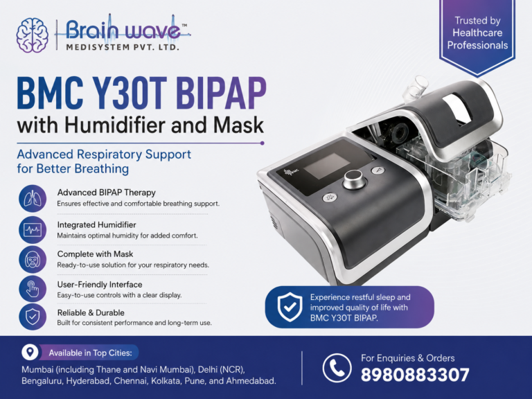 BMC Y30T BiPAP with Humidifier and Mask for Respiratory Support
