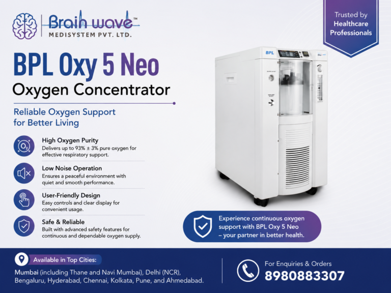 BPL Oxy 5 Neo Oxygen Concentrator for Reliable Oxygen Support