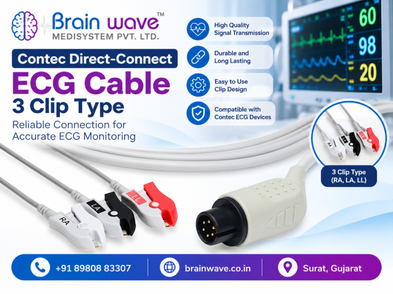 Contec Direct-Connect ECG Cable – 3 Clip Type: A Guide for Healthcare Professionals